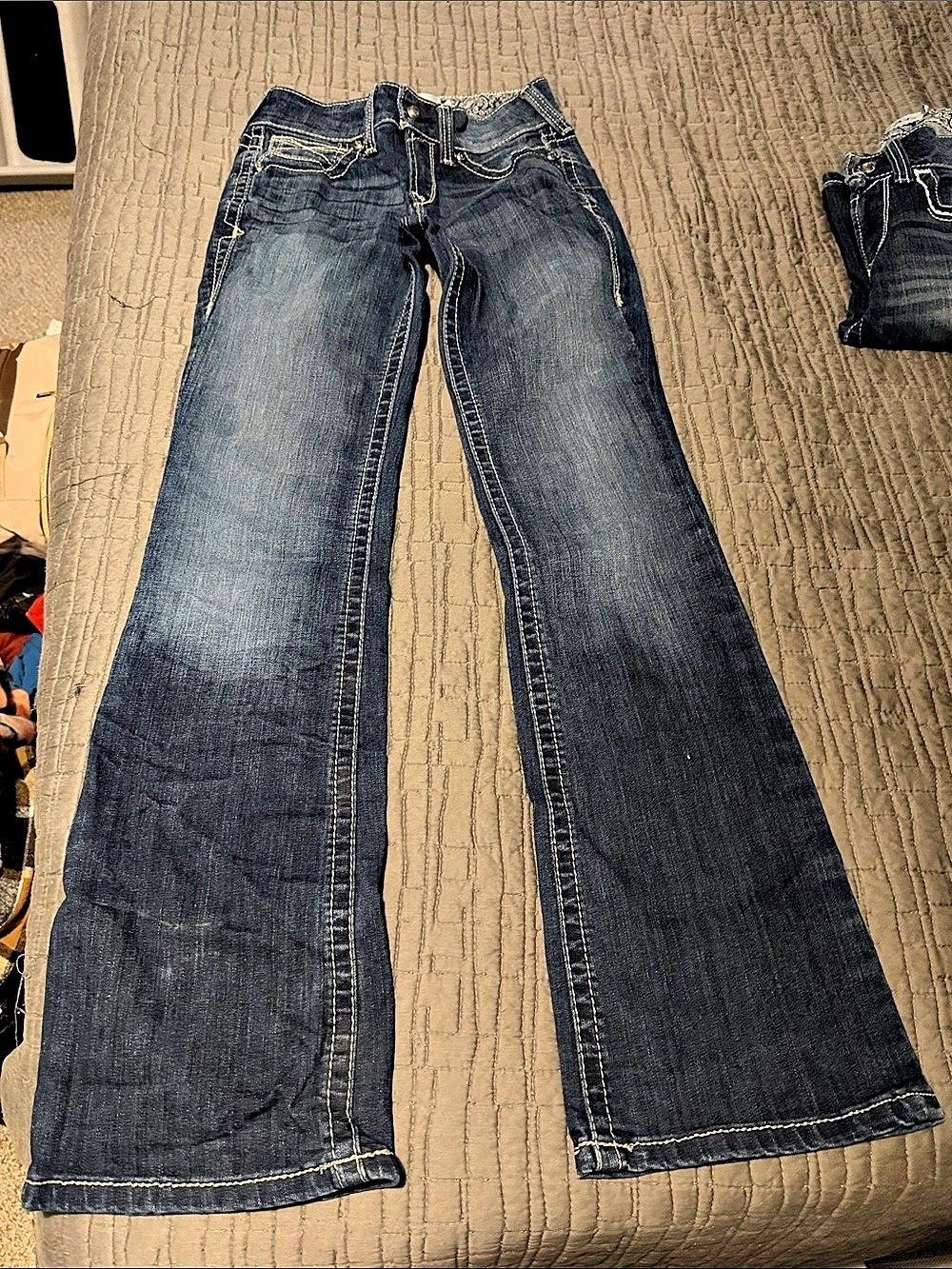 R.E.A.L. Flare Jeans in Blue Waist 26